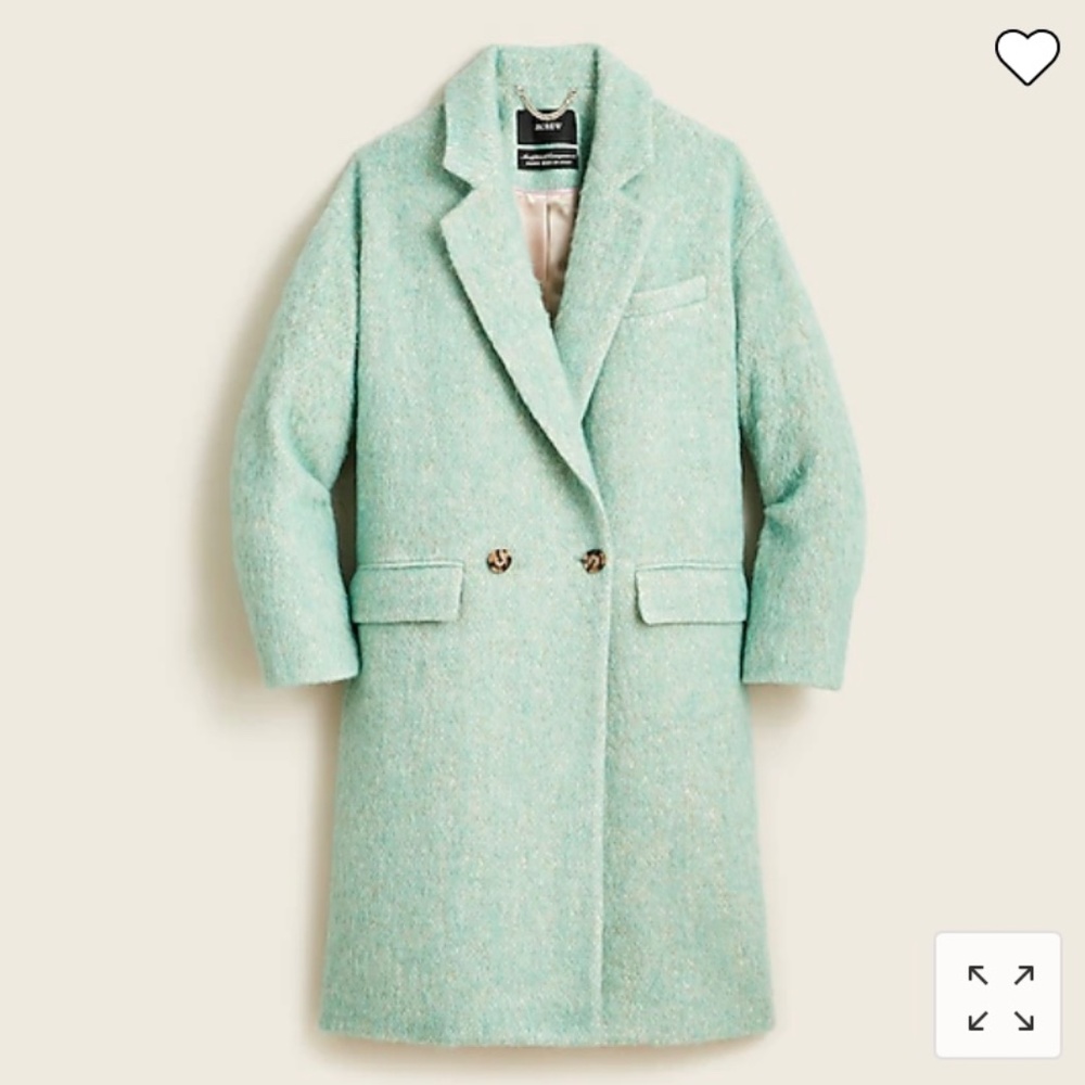 J. Crew relaxed topcoat in Italian brushed wool XS